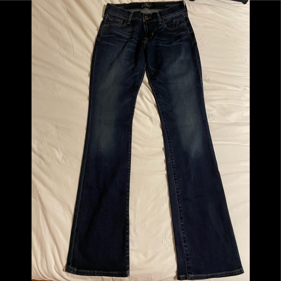 Lucky Brand Sweet Boot jeans, Size 0/25, Dark Blue Wash - Picture 1 of 4